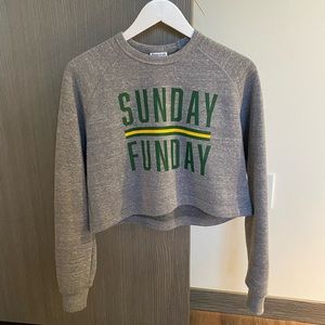 Green Bay Packers Sunday Funday Crop Sweatshirt Small